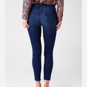 Mother jeans high waisted looker  ankle fray wash size 24